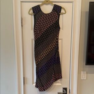 Missoni Asymmetrical Sleeveless Colorful Dress - Size 4(US)/40(IT)